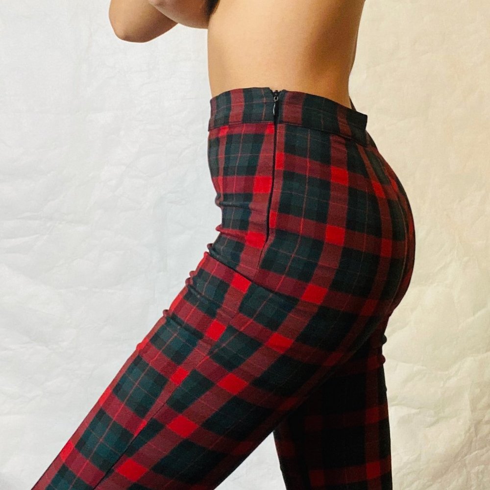 Urban Outfitters Casey Kick Flare Plaid Pant